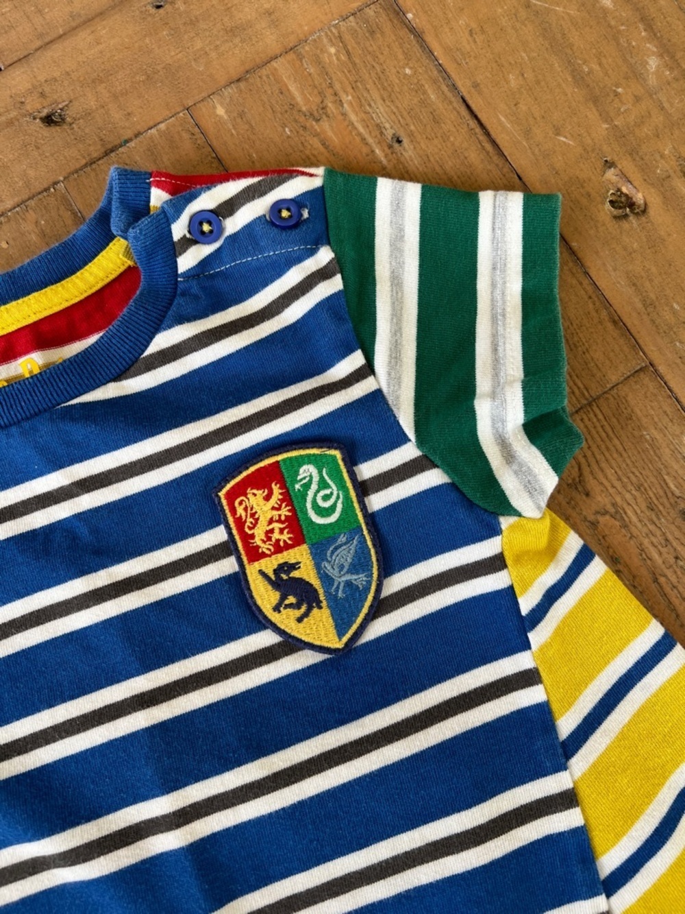 Mini Boden Harry Potter colorful stripe short sleeve shift dress 3-4 years - Picture 2 of 6
